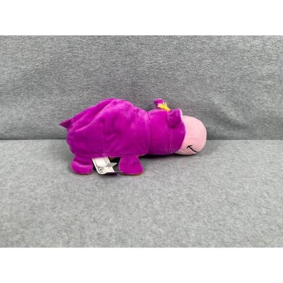 Flip A Zoo Ava‎ Hippo Geo Giraffe Reversible Plush Stuffed Animal 11" Purple - Picture 4 of 10